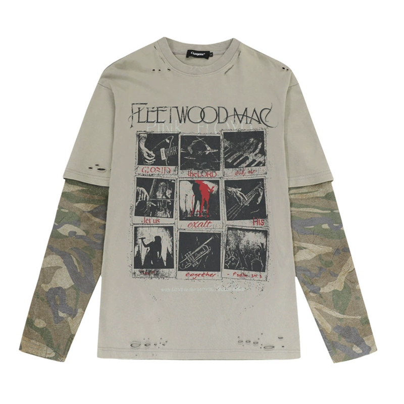 cotton long sleeve t-shirt     custom long sleeve t-shirt     double layer long sleeve t-shirt